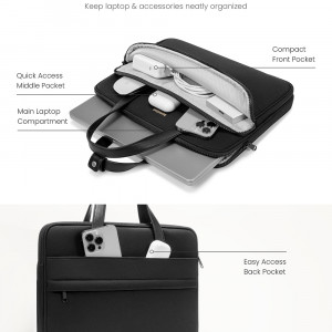 Geanta Rezistenta la Apa pentru Laptop, 14" - Tomtoc (A12D3D1) - Black - Img 4