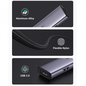 Hub Type-C la 4xUSB 3.0, 5Gbps - Ugreen (20841) - Gray - Img 3