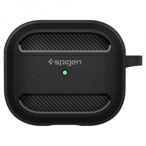 Husa pentru Apple AirPods 3 - Spigen Rugged Armor - Black - Img 2