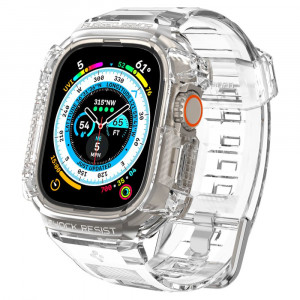 Husa pentru Apple Watch Ultra + Curea - Spigen Rugged Armor Pro - Crystal Clear