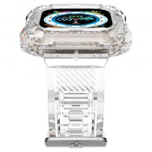 Husa pentru Apple Watch Ultra + Curea - Spigen Rugged Armor Pro - Crystal Clear - Img 4