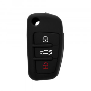 Husa pentru cheie Audi A1, A2, A3, A4, A5, A6, A8 - Techsuit Car Key Case (1009.01) - Black - Img 1