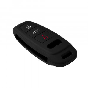 Husa pentru cheie Audi A3, A4, A5, A7, A8 - Techsuit Car Key Case (1009.06) - Black/White - Img 3