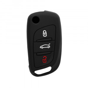 Husa pentru cheie Citroen C2, C3, C4, C5/Peugeot - Techsuit Car Key Case (1021.03) - Black - Img 1