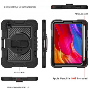 Husa pentru iPad mini 6 (2021) - Techsuit StripeShell 360 - Black - Img 4