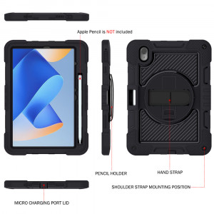 Husa tableta Huawei MatePad 11 2023 - Techsuit StripeShell 360 - Black - Img 2