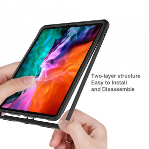 Husa tableta iPad Pro 12.9 (2018 / 2020 / 2021 / 2022) + Folie - Techsuit Defense360 Pro - Black - Img 4