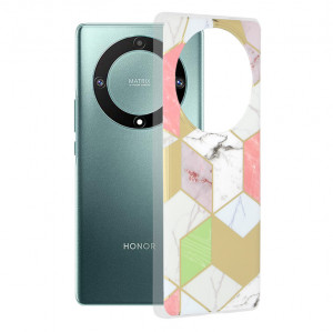 Husa telefon Honor Magic5 Lite - Techsuit Marble Series - Purple Hex - Img 1