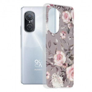 Husa telefon Huawei nova 9 SE - Techsuit Marble Series - Bloom of Ruth Gray - Img 1