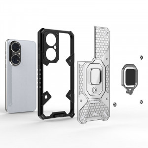 Husa telefon Huawei P50 - Techsuit Honeycomb Armor - Rose-Violet - Img 3