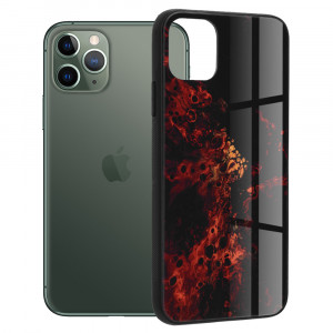 Husa telefon iPhone 11 Pro - Techsuit Glaze Series - Red Nebula - Img 1