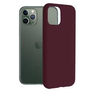 Husa telefon iPhone 11 Pro - Techsuit Soft Edge Silicone - Plum Violet - Img 1