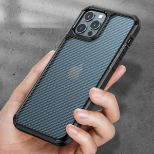 Husa telefon iPhone 12 Pro Max - Techsuit Carbon Fuse - Black - Img 4