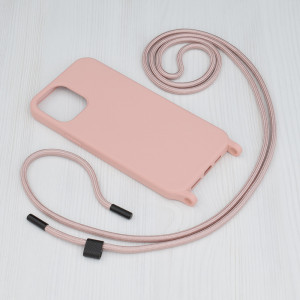 Husa telefon iPhone 12 Pro Max - Techsuit Crossbody Lanyard - Pink - Img 2