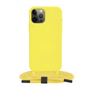 Husa telefon iPhone 12 Pro - Techsuit Crossbody Lanyard - Yellow - Img 1