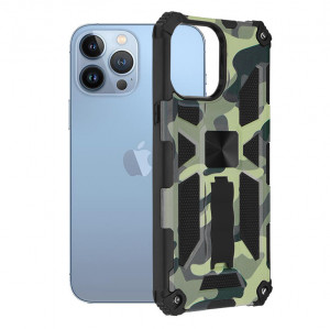Husa telefon iPhone 13 Pro Max - Techsuit Blazor Series - Camo Lime - Img 1