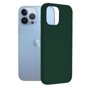 Husa telefon iPhone 13 Pro Max - Techsuit Soft Edge Silicone - Dark Green - Img 1