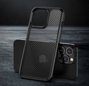 Husa telefon iPhone 13 Pro - Techsuit Carbon Fuse - Black - Img 3