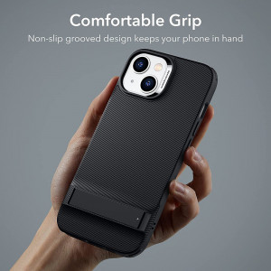 Husa telefon iPhone 14 / iPhone 13 - ESR Air Shield Boost Kickstand - Translucent Black - Img 2