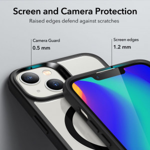 Husa telefon iPhone 14 / iPhone 13 - ESR Classic Hybrid HaloLock - Clear Black - Img 3