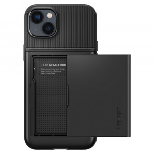 Husa telefon iPhone 14 Plus - Spigen Slim Armor CS - Black - Img 2