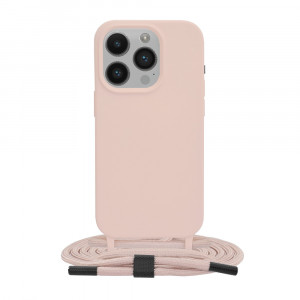Husa telefon iPhone 14 Pro - Techsuit Crossbody Lanyard - Pink - Img 1