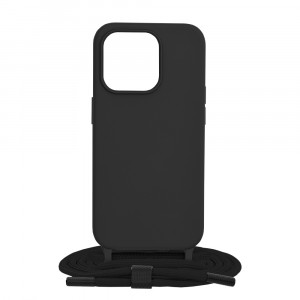 Husa telefon iPhone 15 Pro - Techsuit Crossbody Lanyard - Black - Img 1