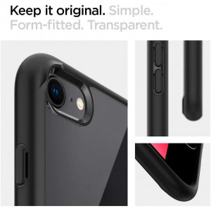 Husa telefon iPhone 7 / 8 / SE 2 / SE 2020 - Spigen Ultra Hybrid - Black - Img 2