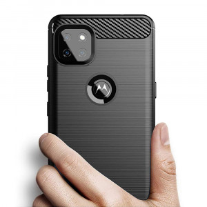 Husa telefon Motorola Moto G9 Power - Techsuit Carbon Silicone - Black - Img 2