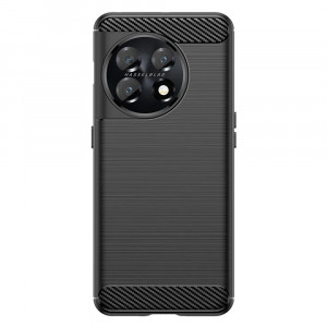 Husa telefon OnePlus 11 - Techsuit Carbon Silicone - Black - Img 1
