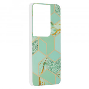 Husa telefon Oppo Reno8 Pro - Techsuit Marble Series - Green Hex - Img 2