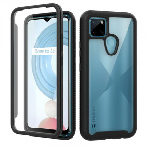 Husa telefon Realme C21Y / C25Y + Folie - Techsuit Defense360 Pro - Black - Img 1