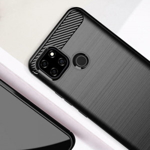 Husa telefon Realme C21Y / C25Y - Techsuit Carbon Silicone - Black - Img 4