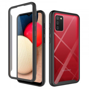 Husa telefon Samsung Galaxy A02s + Folie - Techsuit Defense360 Pro - Black - Img 1