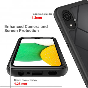 Husa telefon Samsung Galaxy A03 Core + Folie - Techsuit Defense360 Pro - Black - Img 4