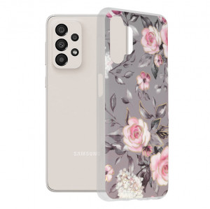 Husa telefon Samsung Galaxy A13 4G - Techsuit Marble Series - Bloom of Ruth Gray - Img 1