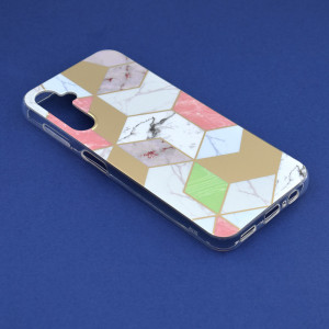 Husa telefon Samsung Galaxy A14 4G / A14 5G - Techsuit Marble Series - Purple Hex - Img 2