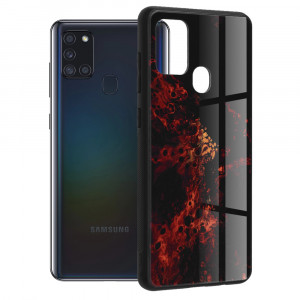 Husa telefon Samsung Galaxy A21s - Techsuit Glaze Series - Red Nebula - Img 1