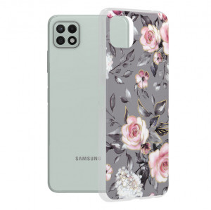 Husa telefon Samsung Galaxy A22 5G - Techsuit Marble Series - Bloom of Ruth Gray