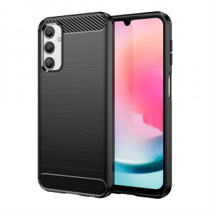 Husa telefon Samsung Galaxy A24 - Techsuit Carbon Silicone - Black - Img 1