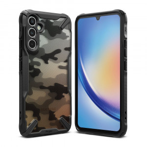 Husa telefon Samsung Galaxy A34 5G - Ringke Fusion X Design - Camo Black - Img 4