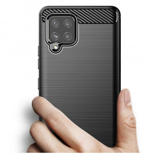 Husa telefon Samsung Galaxy A42 5G - Techsuit Carbon Silicone - Black - Img 2
