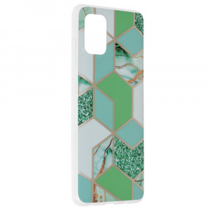 Husa telefon Samsung Galaxy A51 4G - Techsuit Marble Series - Green Hex - Img 2