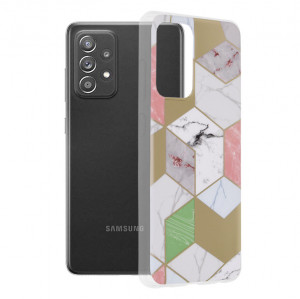 Husa telefon Samsung Galaxy A52 4G / A52 5G / A52s 5G - Techsuit Marble Series - Purple Hex - Img 1