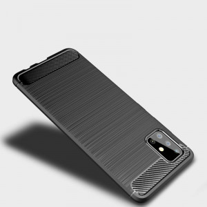 Husa telefon Samsung Galaxy A71 4G - Techsuit Carbon Silicone - Black - Img 3