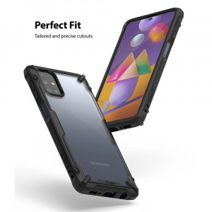 Husa telefon Samsung Galaxy M31s - Ringke Fusion X Design - Black - Img 2