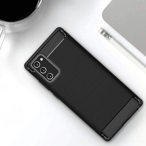 Husa telefon Samsung Galaxy Note 20 / Note 20 5G - Techsuit Carbon Silicone - Black - Img 4