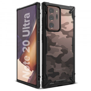 Husa telefon Samsung Galaxy Note 20 Ultra 4G / Note 20 Ultra 5G - Ringke Fusion X Design - Camo Black - Img 4