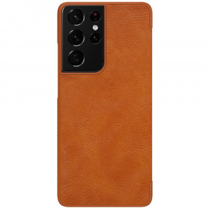 Husa telefon Samsung Galaxy S21 Ultra 5G - Nillkin QIN Leather Case - Brown - Img 1