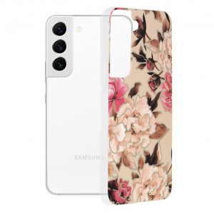 Husa telefon Samsung Galaxy S22 5G - Techsuit Marble Series - Mary Berry Nude - Img 1